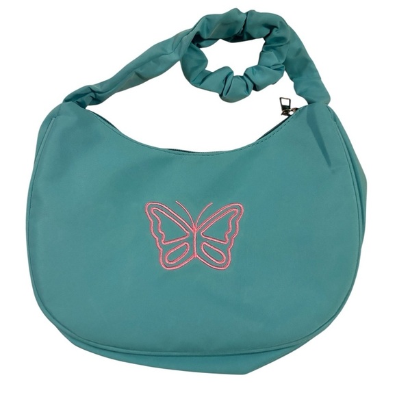 None Handbags - Butterfly Embroidered Women's Bag